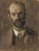Richard Bergh sjalvportratt ofullbordat oil painting